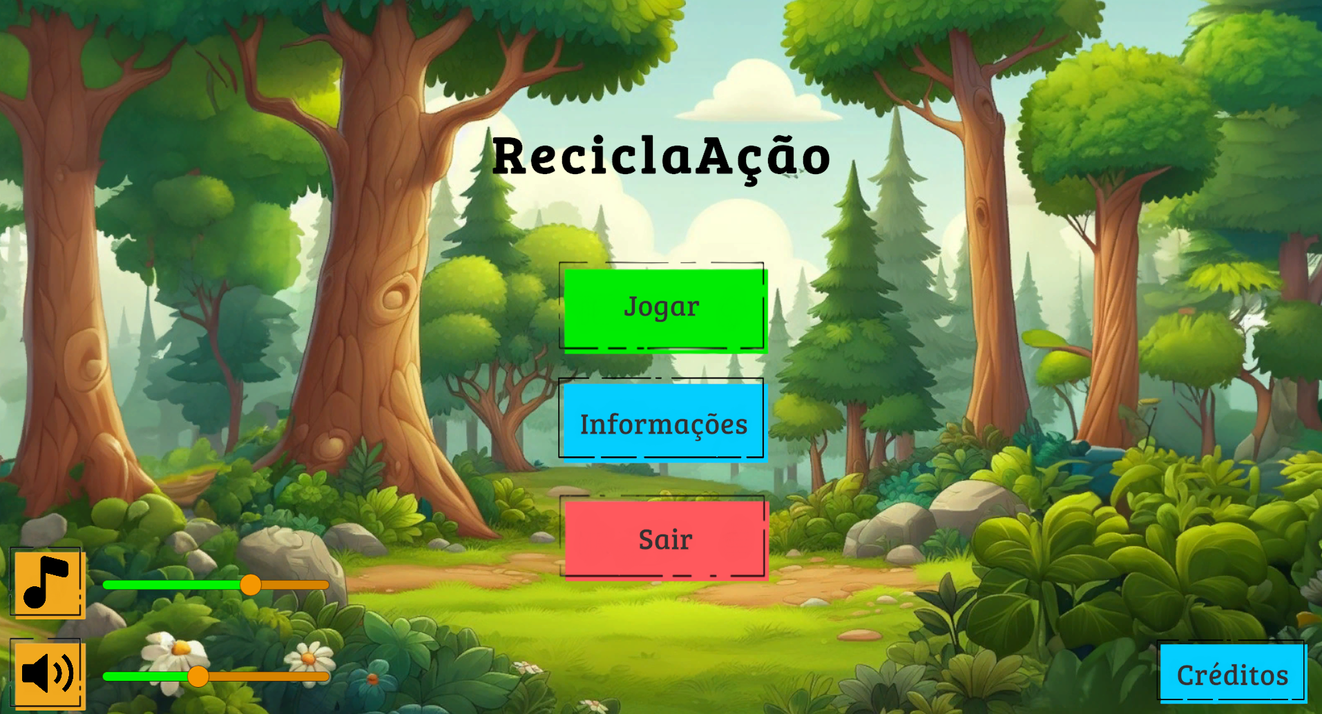 Projeto ReciclaAcao, jogo 2D educativo, desenevolvido para crianças